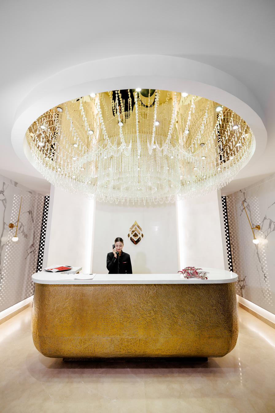 Hand-hammered brass reception